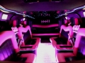 Roze Hummer h2 limousine interieur